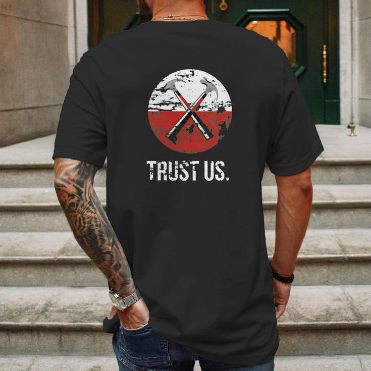 Pink Floyd Trust Us WornShirt Mens Back Print T-shirt Gifts for Men