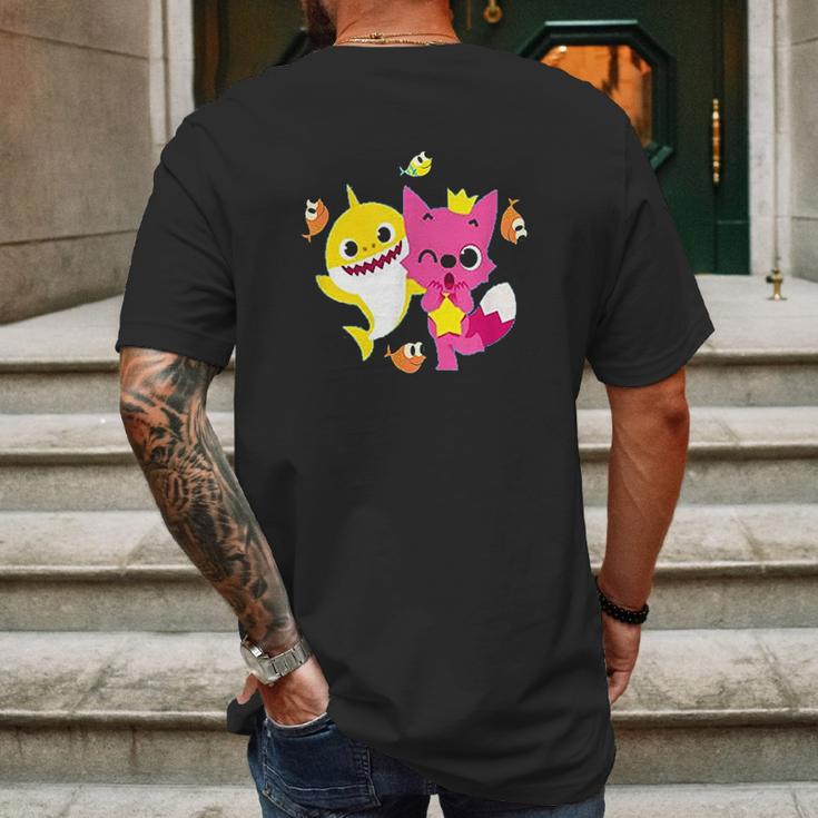 Pinkfong And Baby Shark Mens Back Print T-shirt Gifts for Men