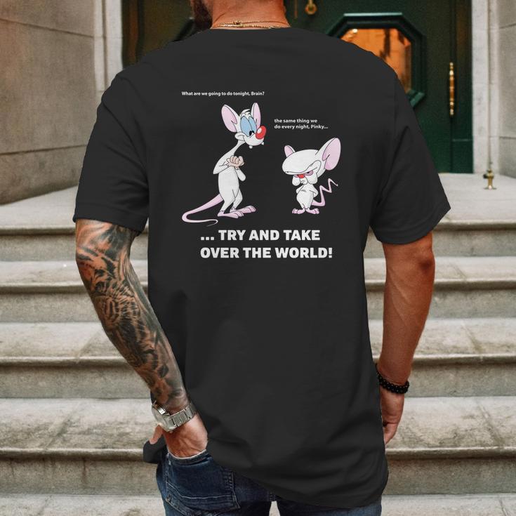 Pinky And The Brain Mens Back Print T-shirt Gifts for Men