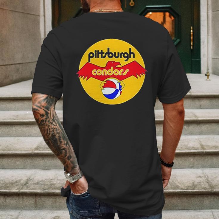 Pittsburgh Condors Aba Retro Basketball Mens Back Print T-shirt Gifts for Men