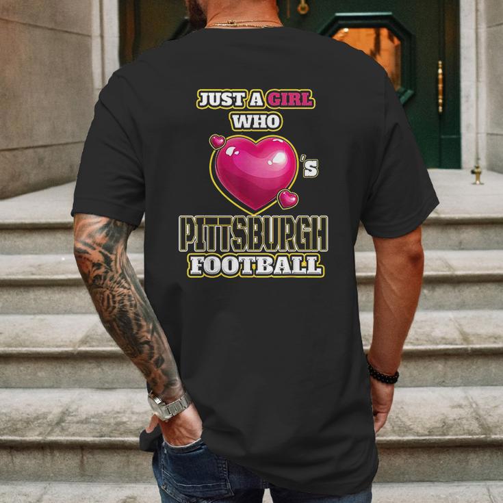 Pittsburgh Football Retro Vintage Pennsylvania Steeler Mens Back Print T-shirt Gifts for Men