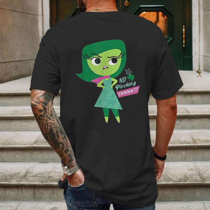 Pixar Inside Out Disgust Ew No Pinching St Patricks Day Mens Back Print T-shirt Gifts for Men