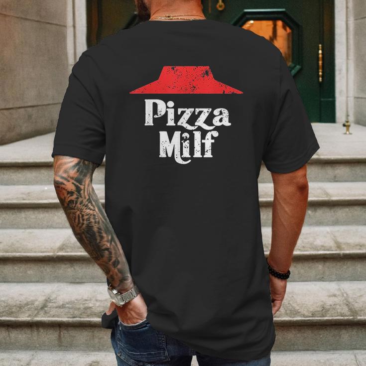 Pizza Milf Mens Back Print T-shirt Gifts for Men