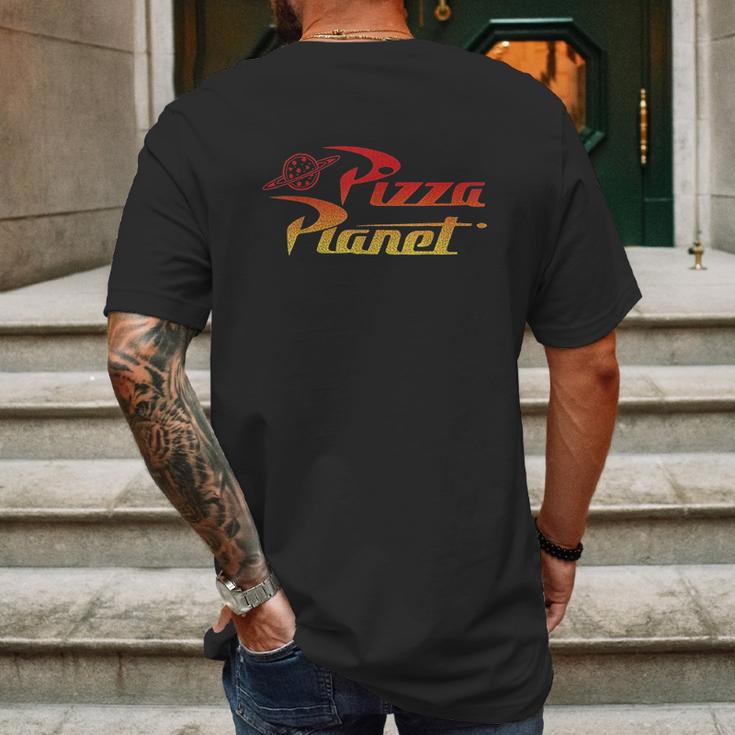 Pizza Planet Gradient Mens Back Print T-shirt Gifts for Men