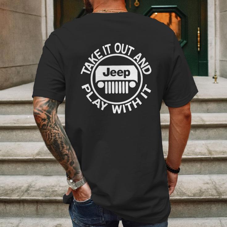 Take It Out And Play With It Jeep Mens Back Print T-shirt Gifts for Men