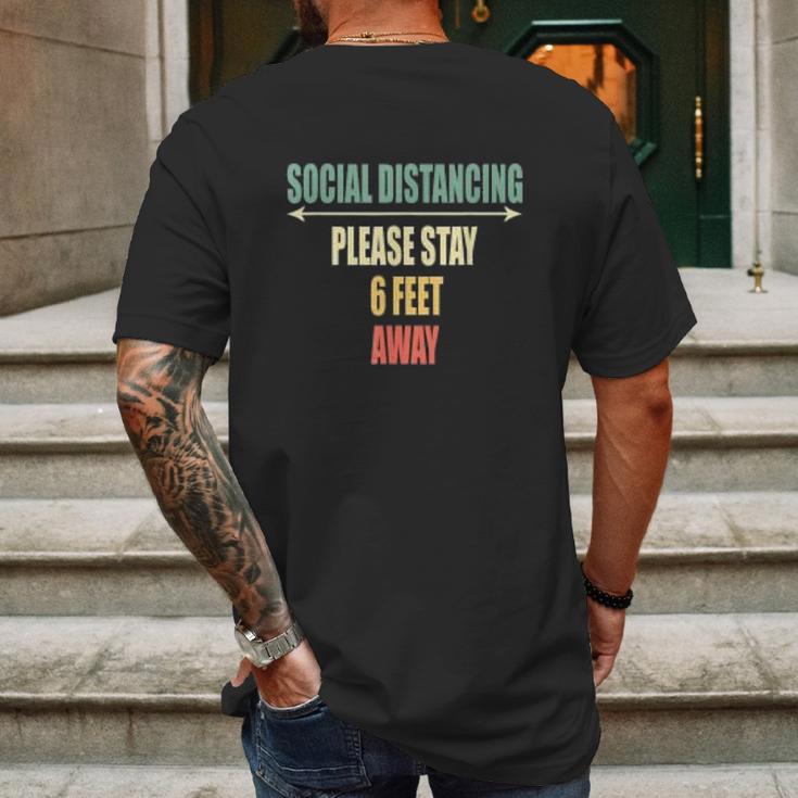 Please Stay 6 Feet Away Front And Back Social Distancing Mens Back Print T-shirt Gifts for Men