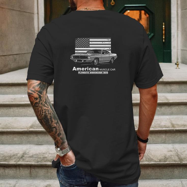 Plymouth Barracuda American Muscle Car 60S 70S Mens Back Print T-shirt Gifts for Men