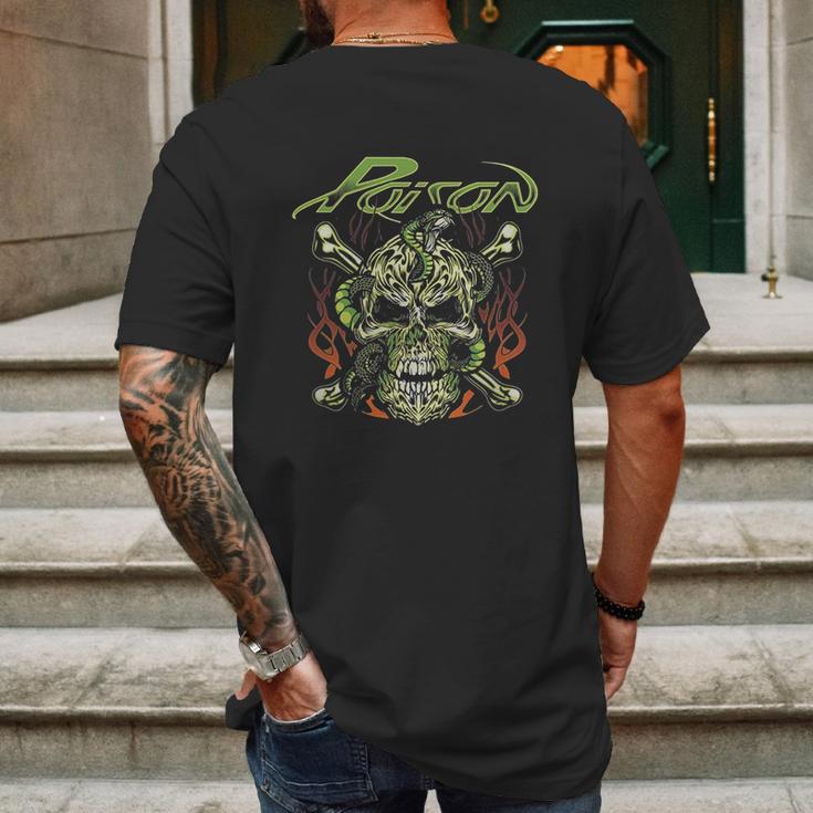 Poison Band With Skull Mens Back Print T-shirt Gifts for Men