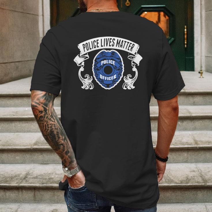 Police Lives Matter Police Officer Shirt Mens Back Print T-shirt Gifts for Men