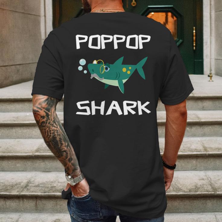 Poppop Grandpa Gift Poppop Grandpa Shark Mens Back Print T-shirt Gifts for Men