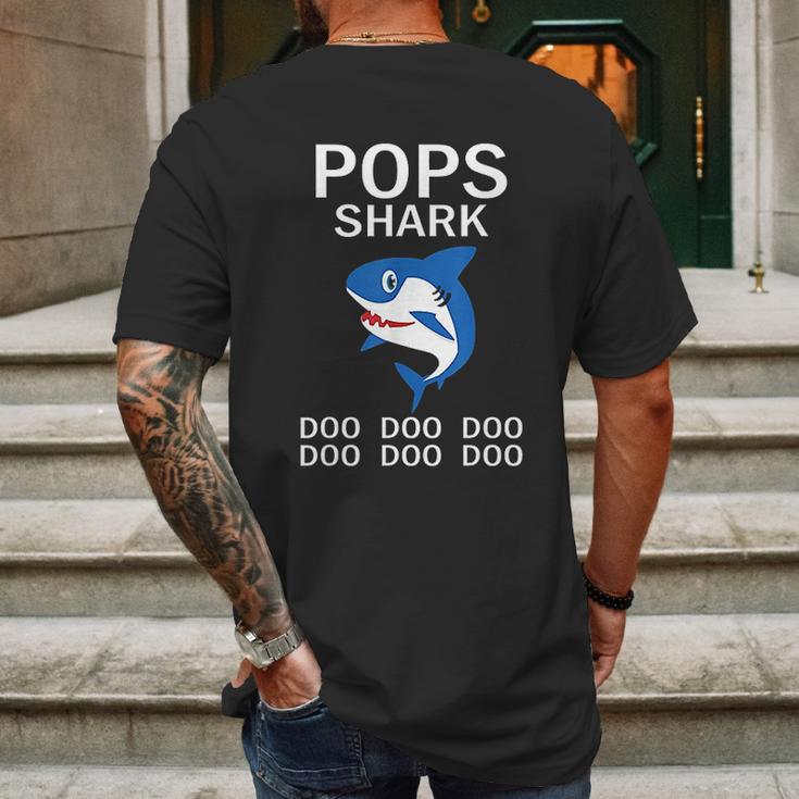 Pops Shark Doo Doo Doo Mens Back Print T-shirt Gifts for Men