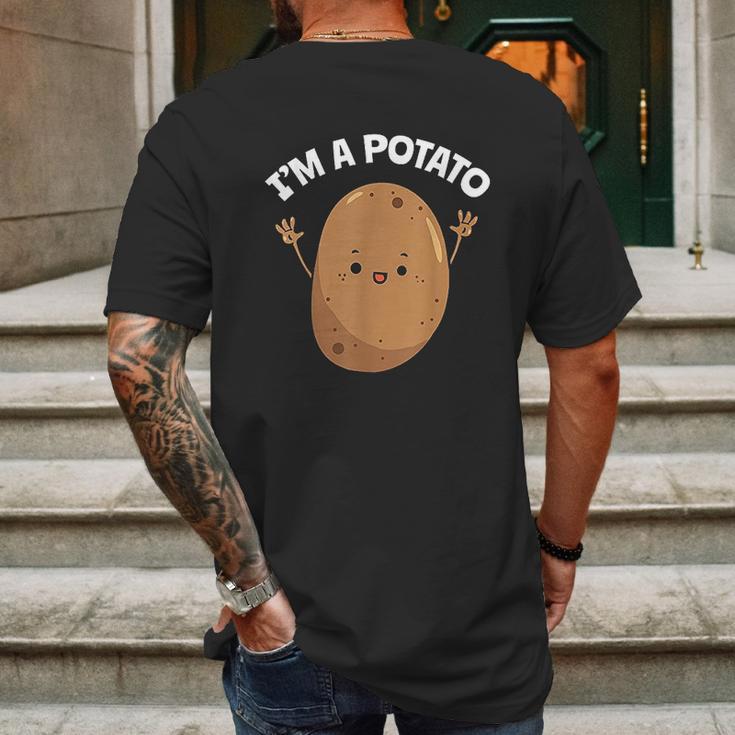 I Am A Potato Taters Spud Tattie Vegan Lover Keto Veggie Mens Back Print T-shirt Gifts for Men