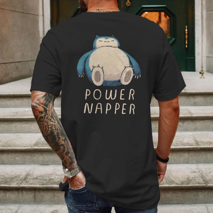 Power Napper Mens Back Print T-shirt Gifts for Men