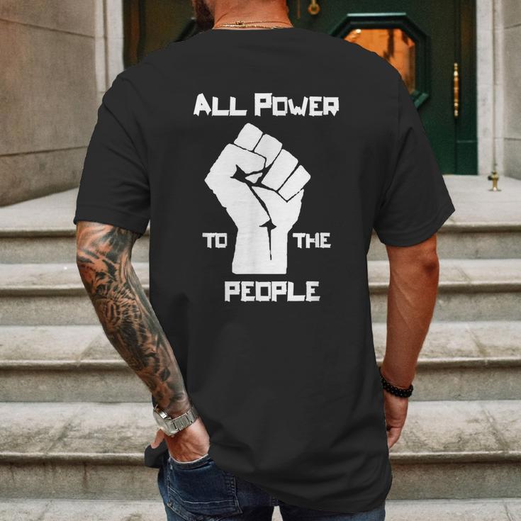 All Power To The People Panthers Party Civil Rights Graphic Design Printed Casual Daily Basic Mens Back Print T-shirt Gifts for Men