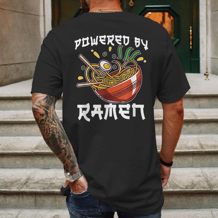 Powered By Ramen Vintage Japanese Ramen Anime Noodle Lover Mens Back Print T-shirt Gifts for Men