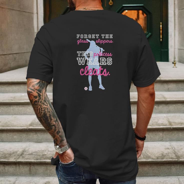 This Princess Wears Cleats Softball Tees By Chalktalk Sports Mens Back Print T-shirt Gifts for Men