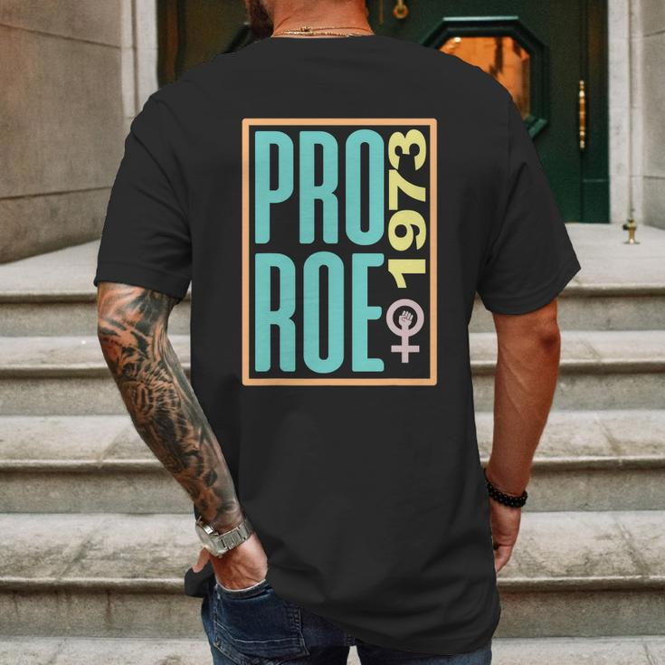 Pro Roe 1973 Pro Choice Abortion Rights Reproductive Rights Mens Back Print T-shirt Gifts for Men