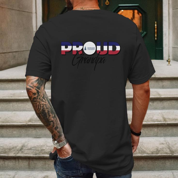 Proud Grandpa Howard University Best Family Gifts Mens Back Print T-shirt Gifts for Men