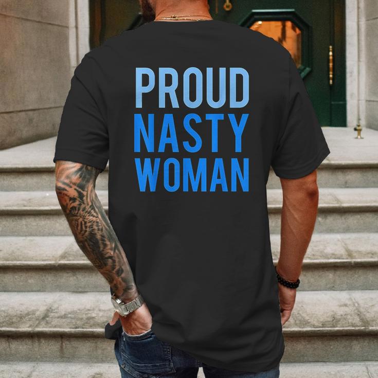 Proud Nasty Woman Blue Graphic Mens Back Print T-shirt Gifts for Men