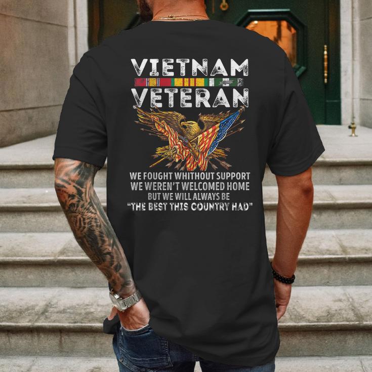 Proud Vietnam Veteran - Grumpy Old Man Veteran Mens Back Print T-shirt Gifts for Men