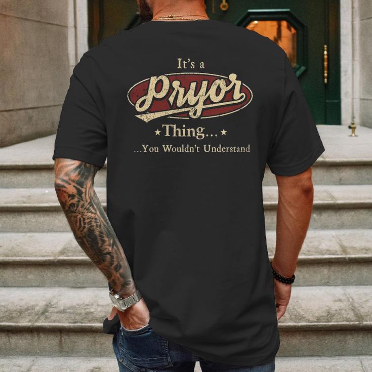 Pryor Shirt Personalized Name GiftsShirt Name Print T Shirts Shirts With Name Pryor Mens Back Print T-shirt Gifts for Men