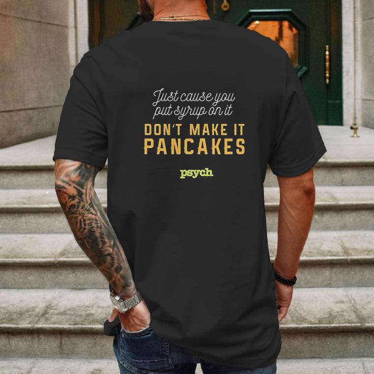 Psych Shawn Spencer Pancakes Mens Back Print T-shirt Gifts for Men