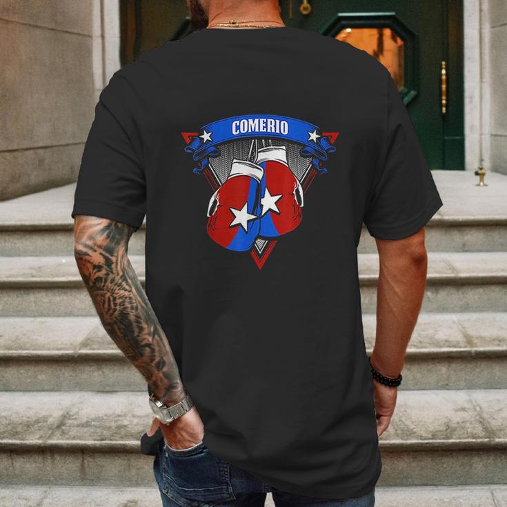 Puerto Rican Comerio Puerto Rico Boxing Gloves Mens Back Print T-shirt Gifts for Men