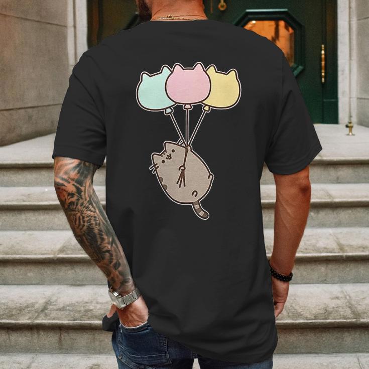 Pusheen The Cat Balloons Mens Back Print T-shirt Gifts for Men