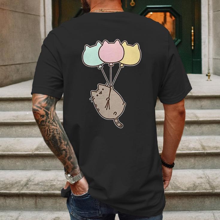 Pusheen The Cat Balloons Juniors Mens Back Print T-shirt Gifts for Men