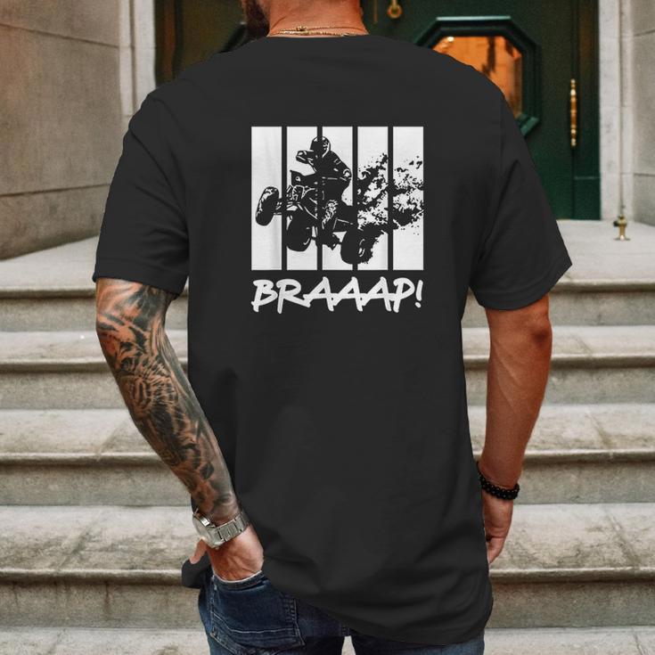 Quad Rider Brap Braap Braaap Funny Mens Back Print T-shirt Gifts for Men