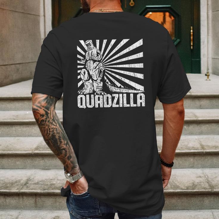 Mens Quadzilla Funny Gym Leg Day Mens Back Print T-shirt Gifts for Men