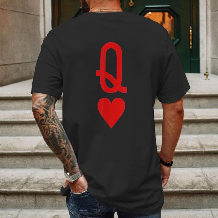 Queen Of Hearts Mens Back Print T-shirt Gifts for Men