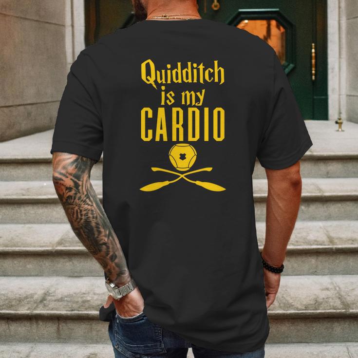 Quidditch Is My Cardio Racerback Tank Sports Tshirt Mens Back Print T-shirt Gifts for Men