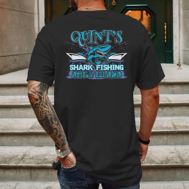 Quints Shark Fishing 10532 Mens Back Print T-shirt Gifts for Men