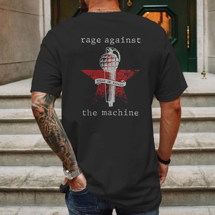 Rage Against The Machine Bulls On Parade Mic Mens Back Print T-shirt Gifts for Men