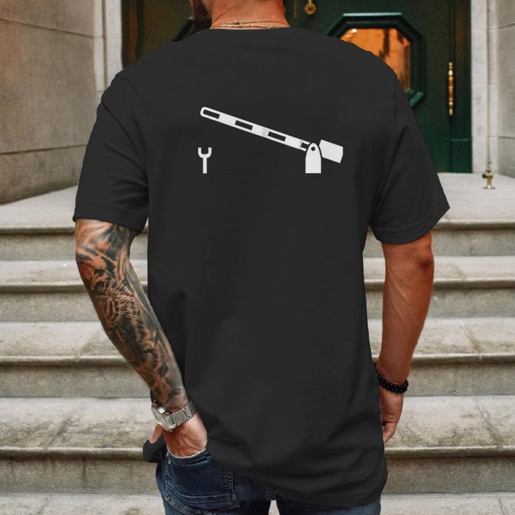 Railroad Crossing Gates Mens Back Print T-shirt Gifts for Men