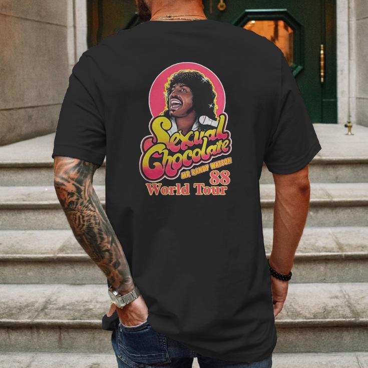 Randy Watson Sexual Chocolate World Mens Back Print T-shirt Gifts for Men