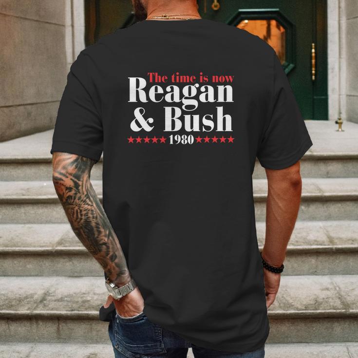 Reagan Bush 80 Ronald Reagan 1980 Campaign Mens Back Print T-shirt Gifts for Men