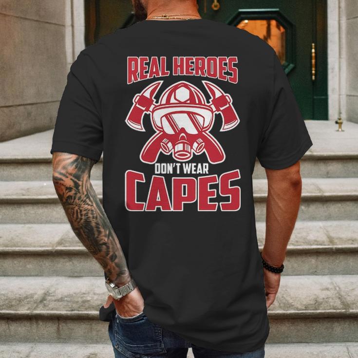 Real Heroes DonWear Capes Firefighter Mens Back Print T-shirt Gifts for Men