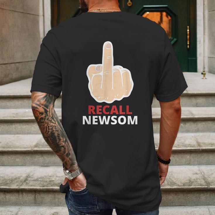 Recall Newsom Recall Gavin Newsom Middle Finger Mens Back Print T-shirt Gifts for Men