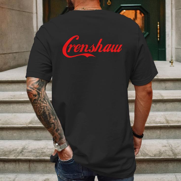 Red Crenshaw California Mens Back Print T-shirt Gifts for Men