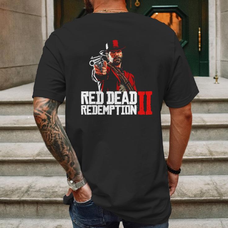 Red Dead Redemption 2 Mens Back Print T-shirt Gifts for Men