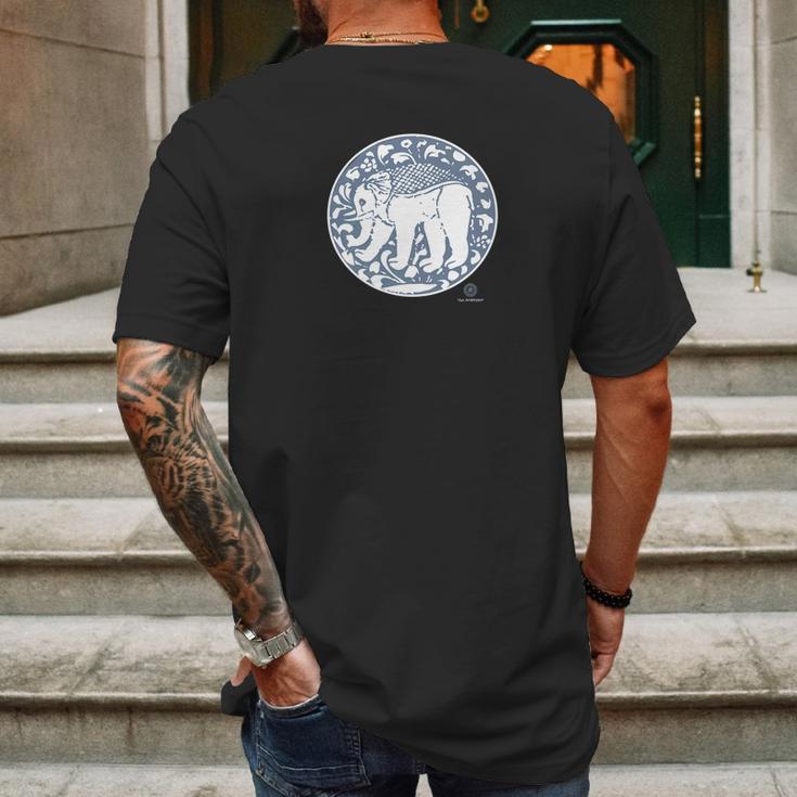 Regal Medieval Elephant Print By The Arabesque Mens Back Print T-shirt Gifts for Men