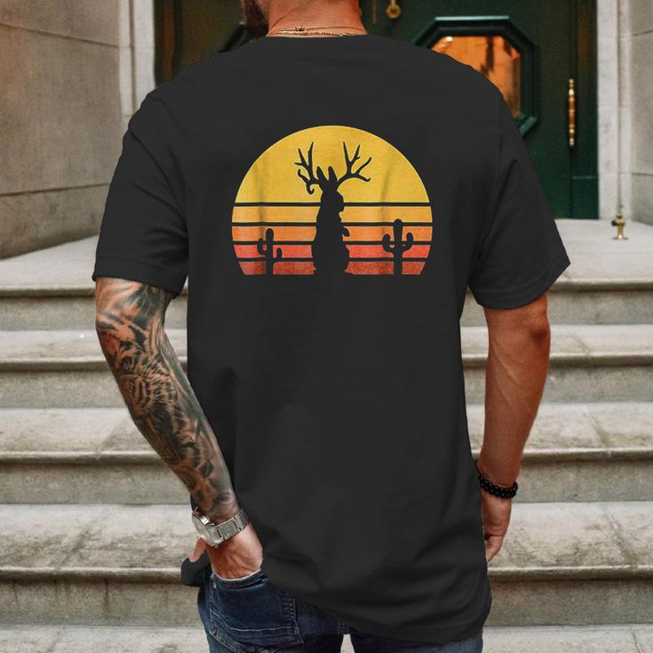 Retro Eighties Jackalope Mens Back Print T-shirt Gifts for Men