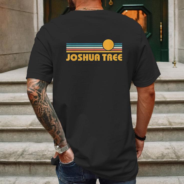 Retro Joshua Tree National Park Sunset Mens Back Print T-shirt Gifts for Men