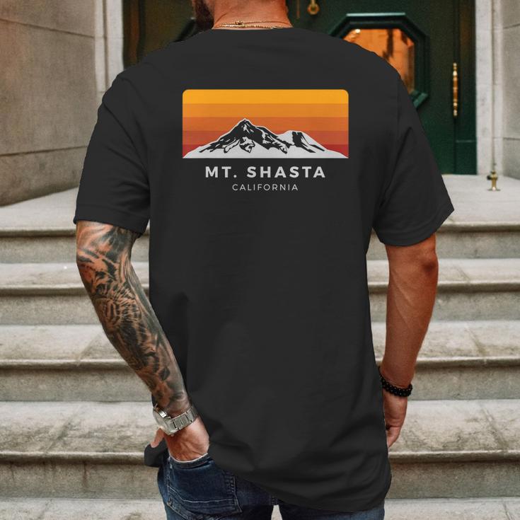 Retro Mount Shasta California Sunset Shirt Mens Back Print T-shirt Gifts for Men