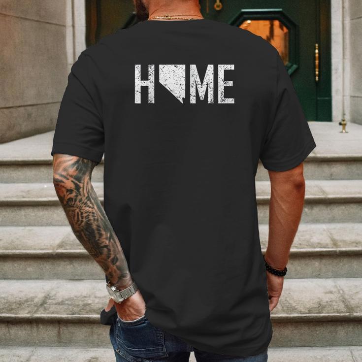 Retro Nevada Las Vegas Is Home Mens Back Print T-shirt Gifts for Men