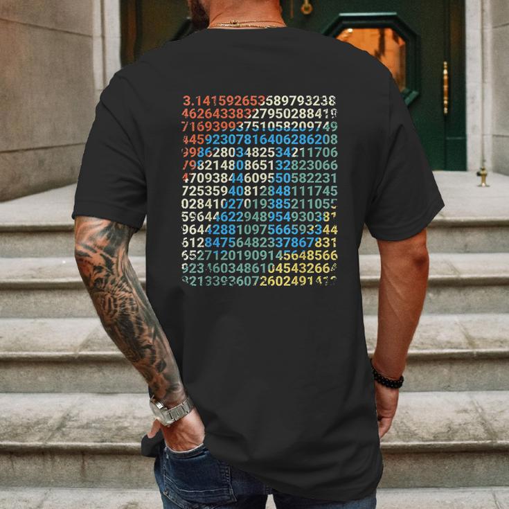 Retro Pi Math Vintage Nerd Mathematician Gift Mens Back Print T-shirt Gifts for Men