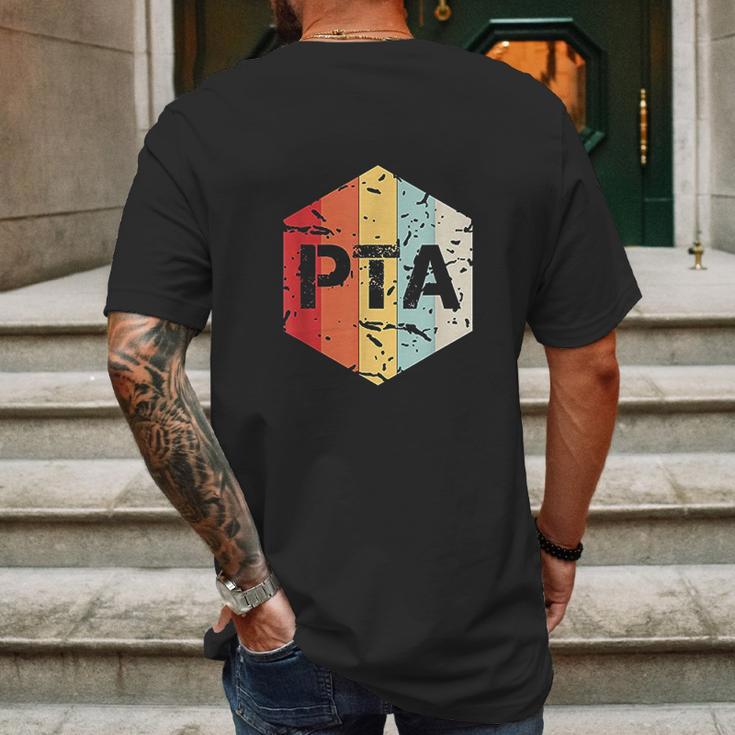 Retro Pta Physical Therapy Assistant Gifts Graduation Month Mens Back Print T-shirt Gifts for Men