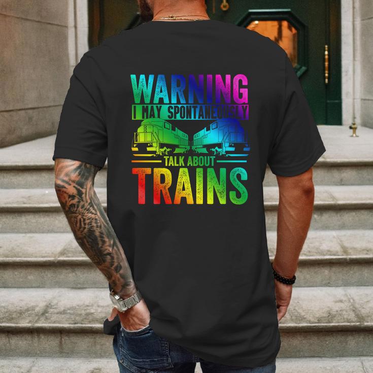 Retro Trains Gift Train Models Trainspotting Trainspotter Gift Graphic Design Printed Casual Daily Basic Mens Back Print T-shirt Gifts for Men